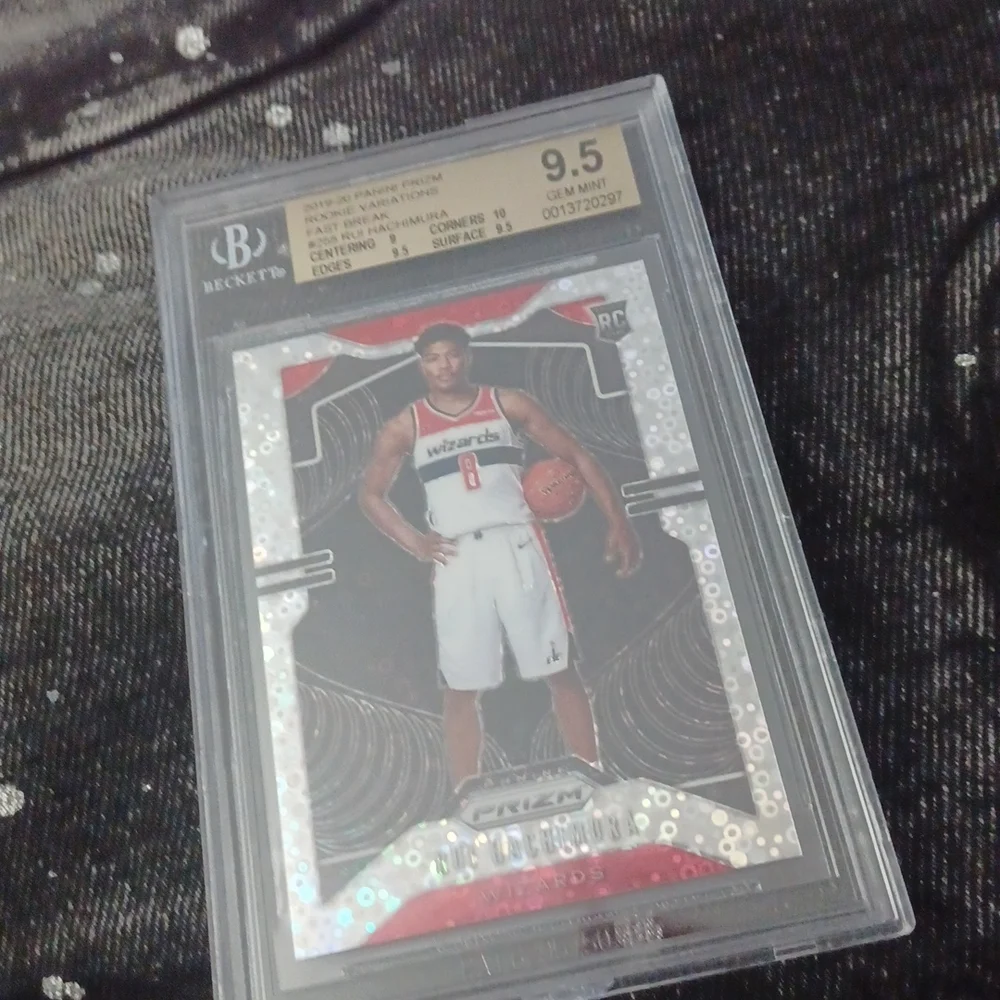 2019-20 Panini Fast Break Prizm #255 Rui Hachimura RC Rookie Variations BGS 9.5 - Picture 4 of 4